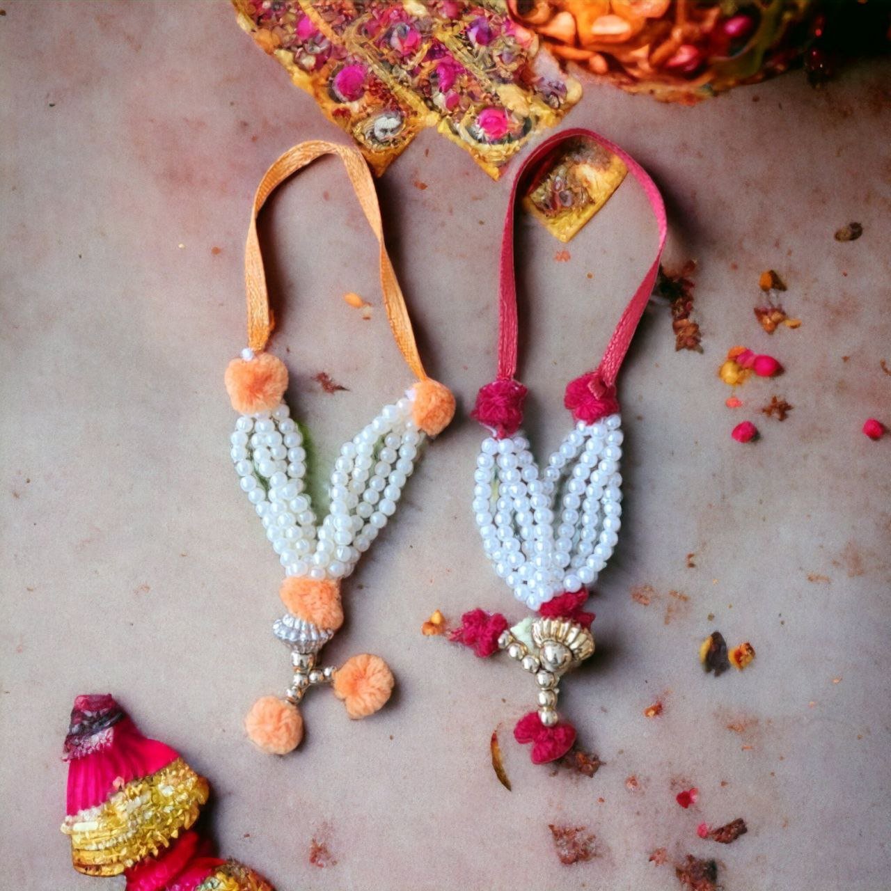 Deity garland with pearls - 10cm