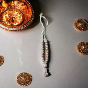 Deity garland - golden pearls 10 cm