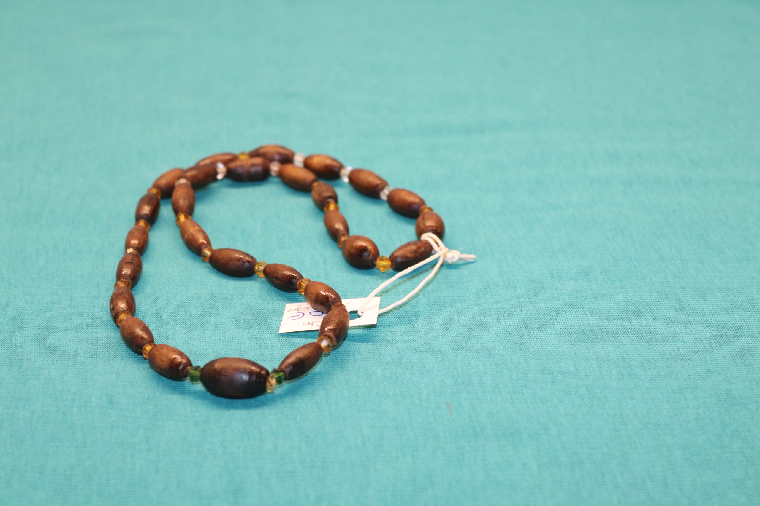 Tulsi & yellow, green & transparent beads Pendant - Image 2