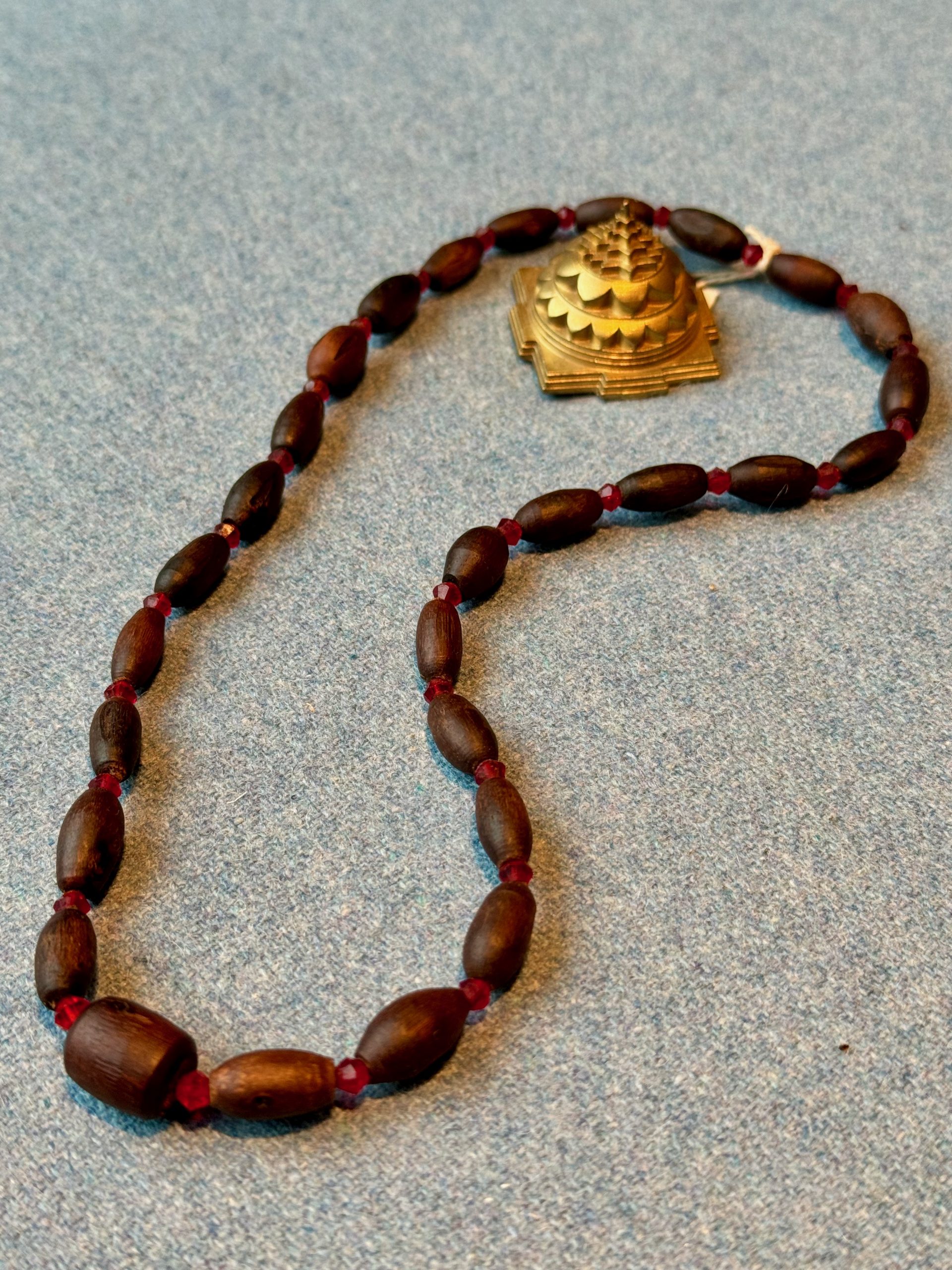 Tulsi & red colored beads Pendant
