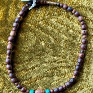 Radha Tulsi Pendant with malachite beads (Kids size)